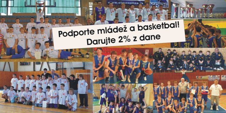 venujte 2 percenta z dane na basketbal